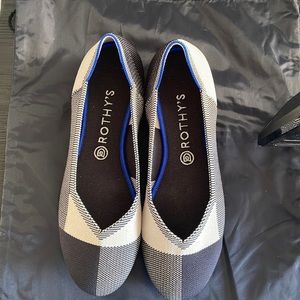 Rothy’s plaid ballerina flats